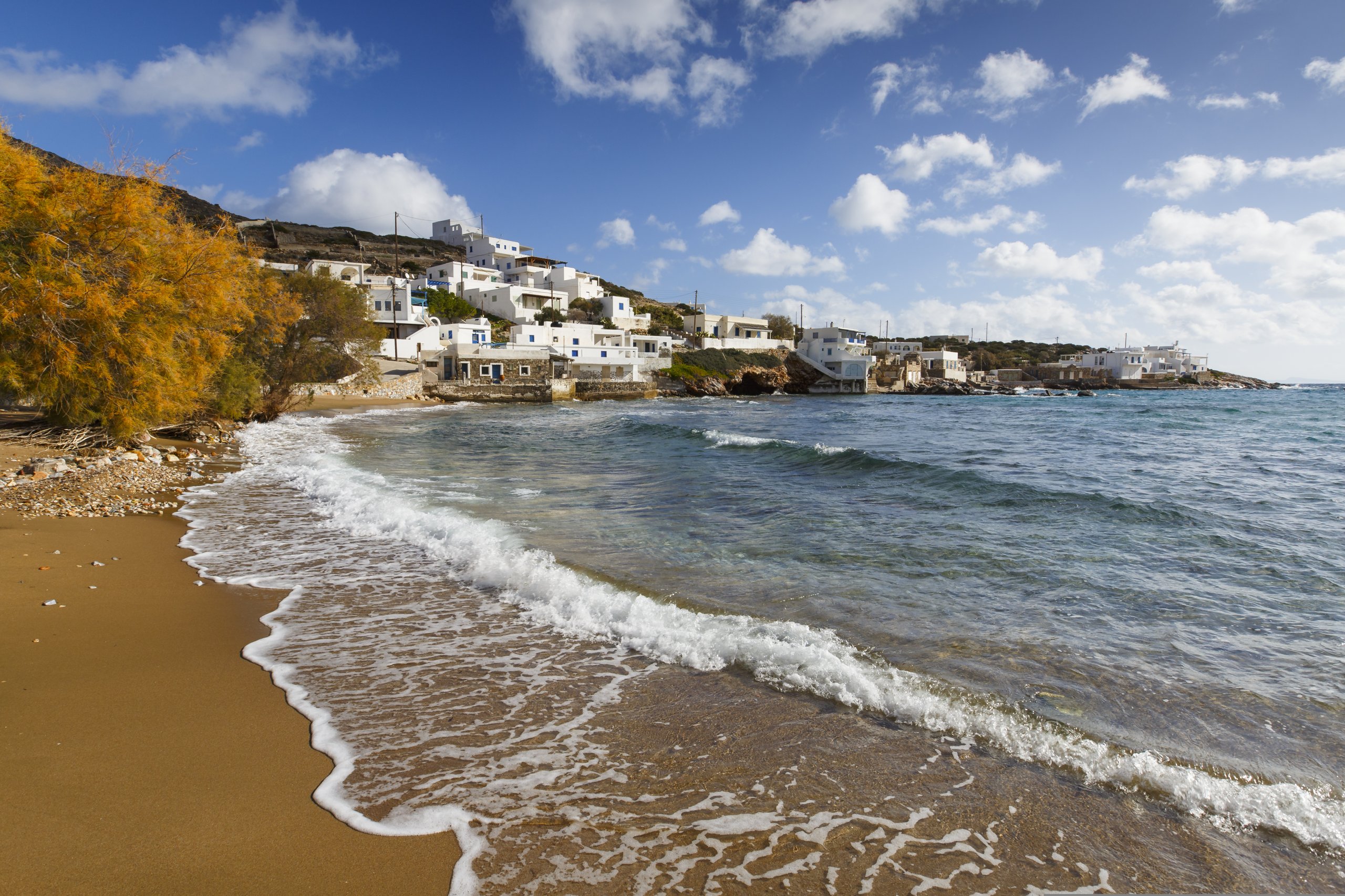 View,Of,Alopronia,Village,On,Sikinos,Island,In,Greece.